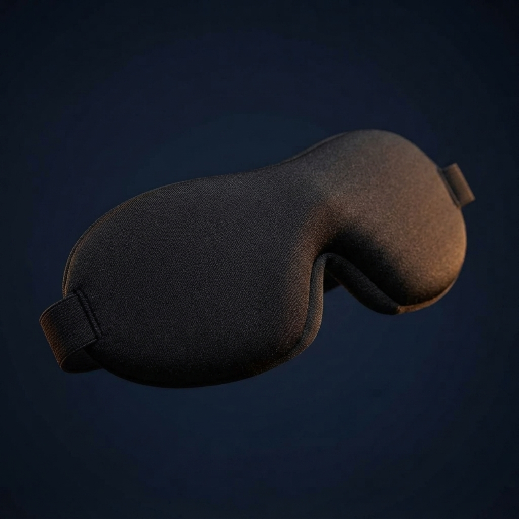 EliteSleep 3D Schlafmaske Detailansicht – ergonomische Wölbung ohne Augendruck