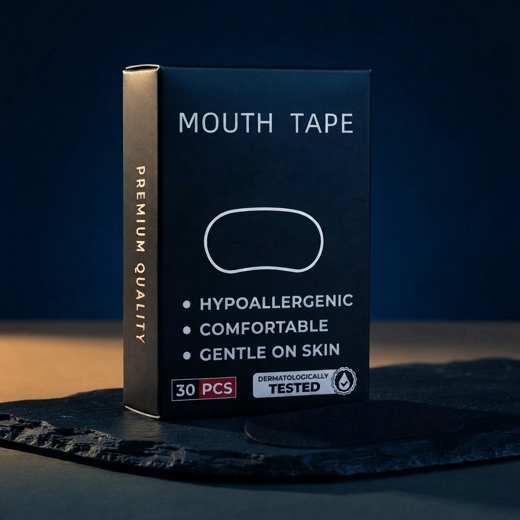 EliteSleep Mouth Tape Verpackung – Premium-Box mit 30 Stück, dermatologisch getestet