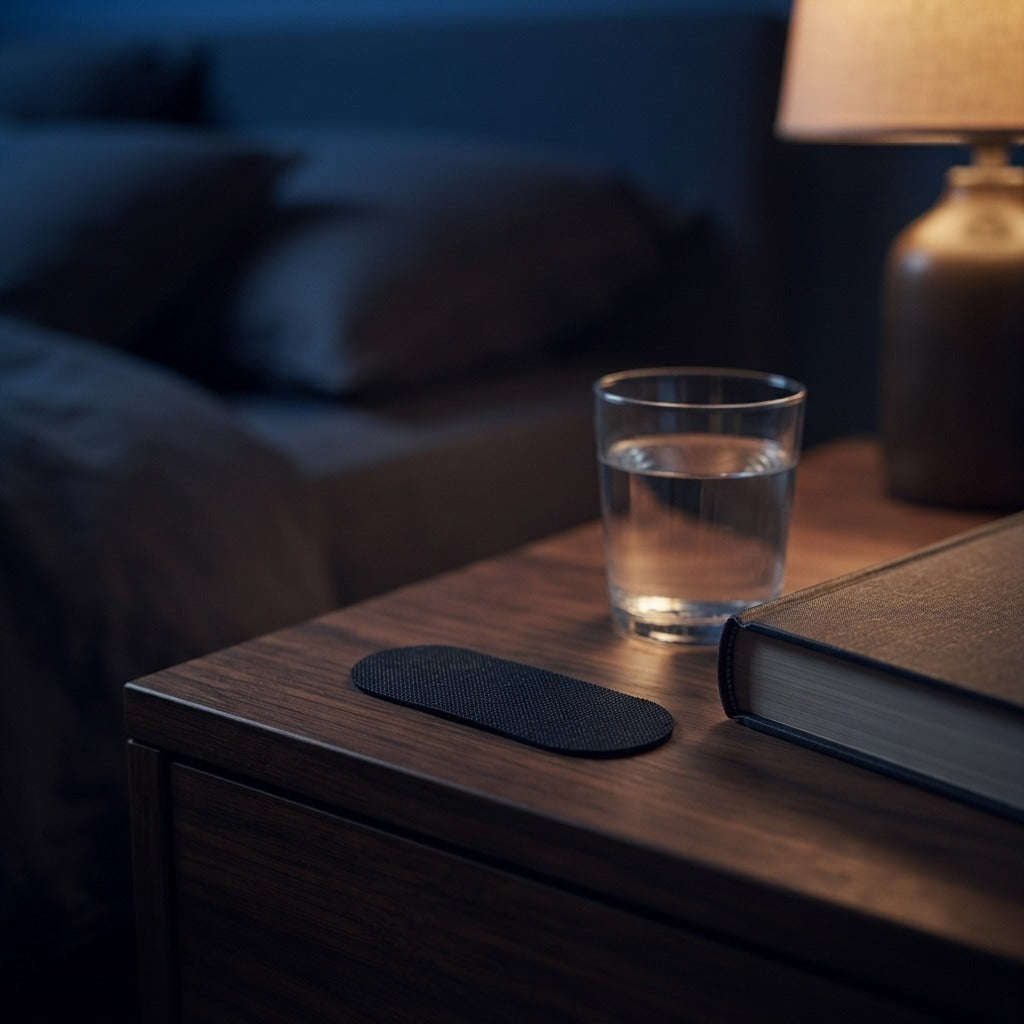EliteSleep Mouth Tape auf dem Nachttisch – Abendroutine für besseren Schlaf